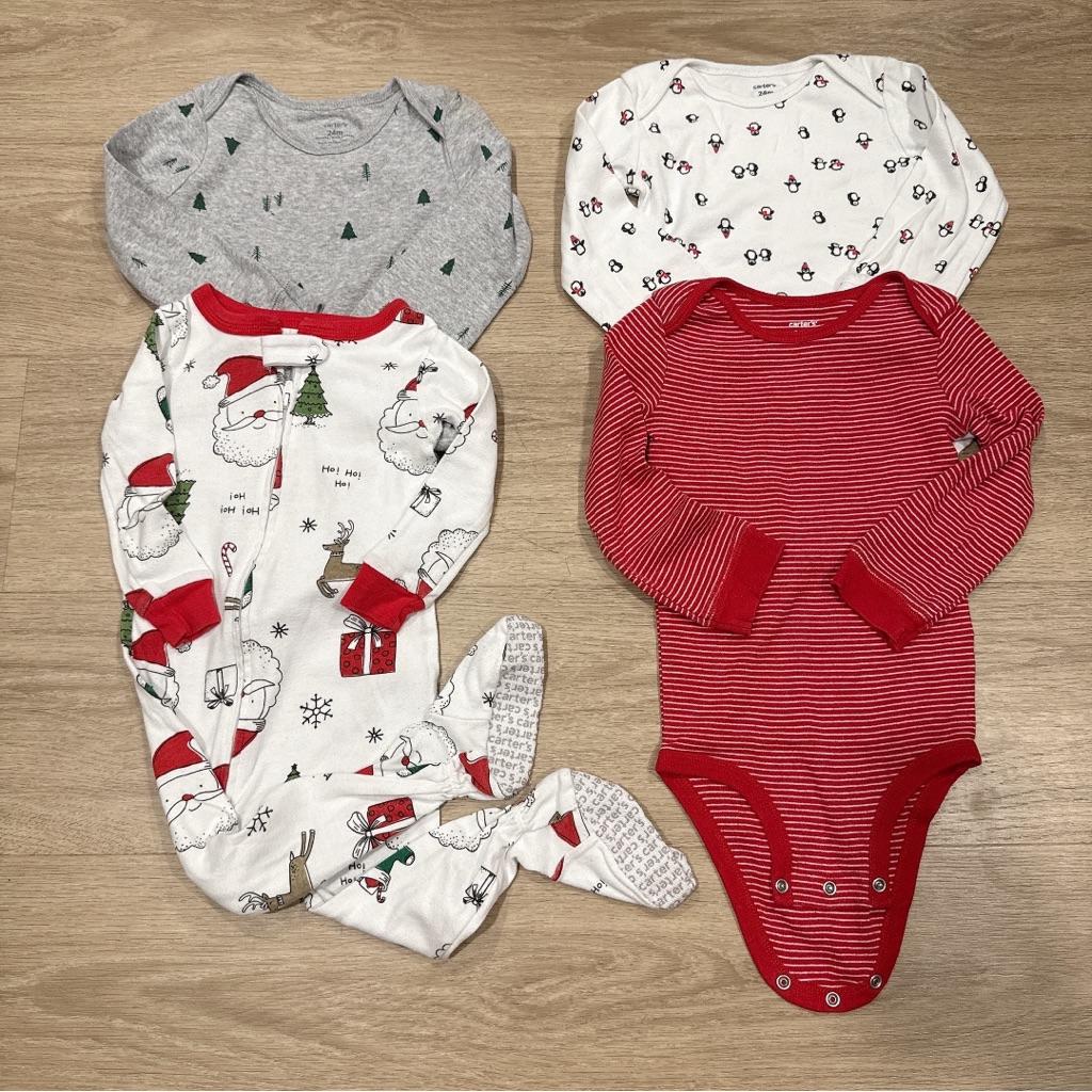 Carter’s Red And White Striped Kids One Piece Bundle Of 4